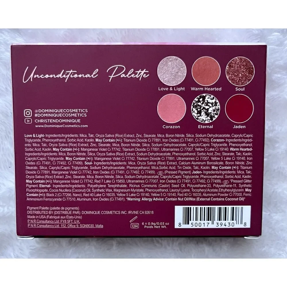 NIB Dominique Cosmetics Unconditional Eyeshadow Palette